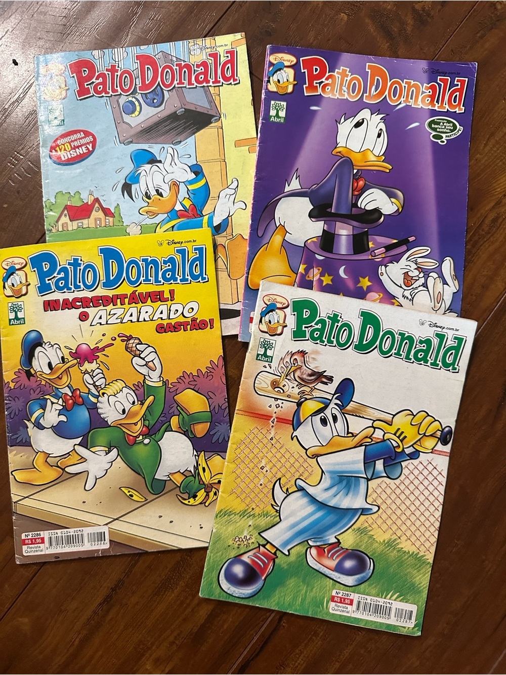 Vintage Disney Pato Donald Comic Lot Brazil Portuguese Abril 2003 2004
